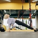 woman doing stretching exercise